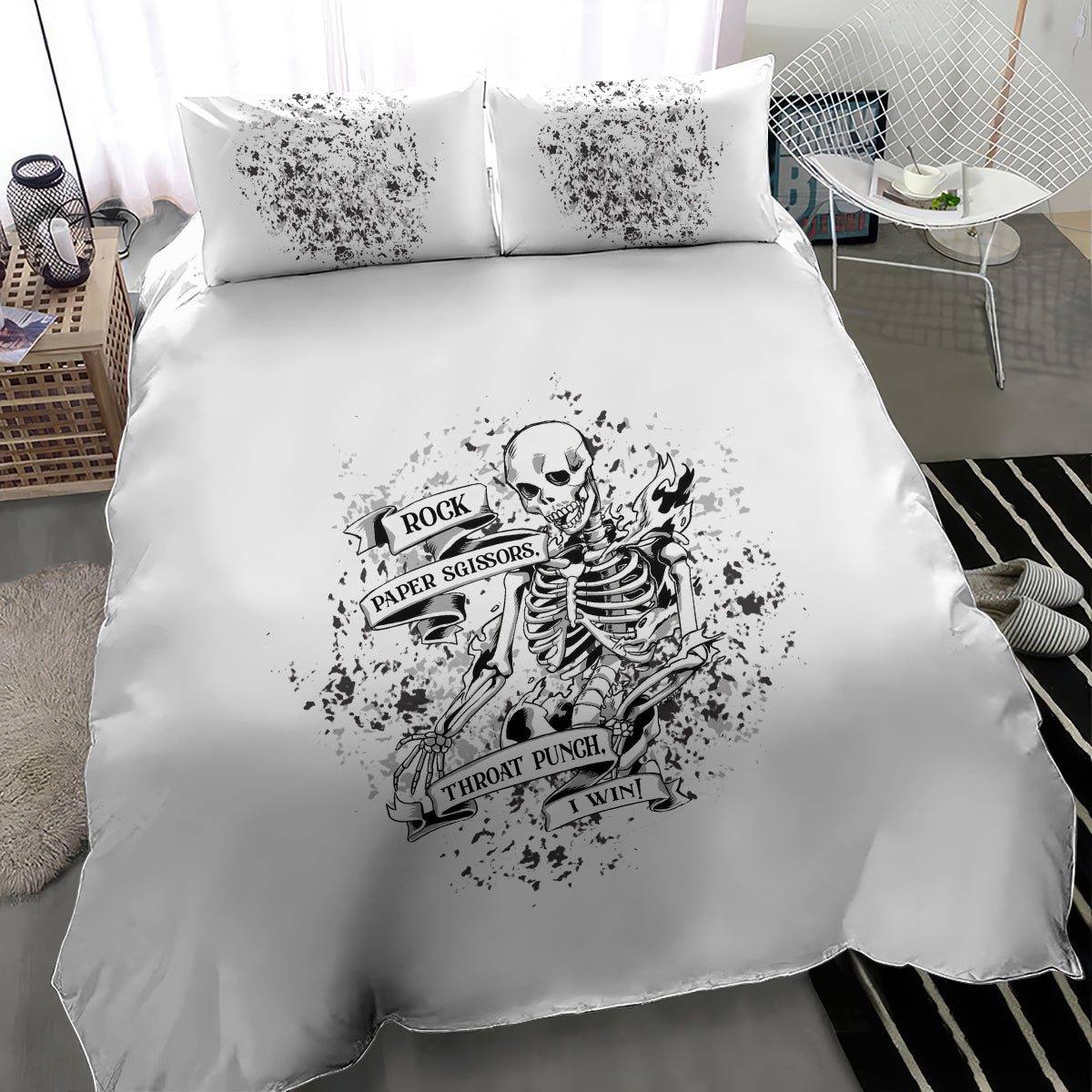 rock-paper-sgissors-throat-pungh-i-win-bedding-set