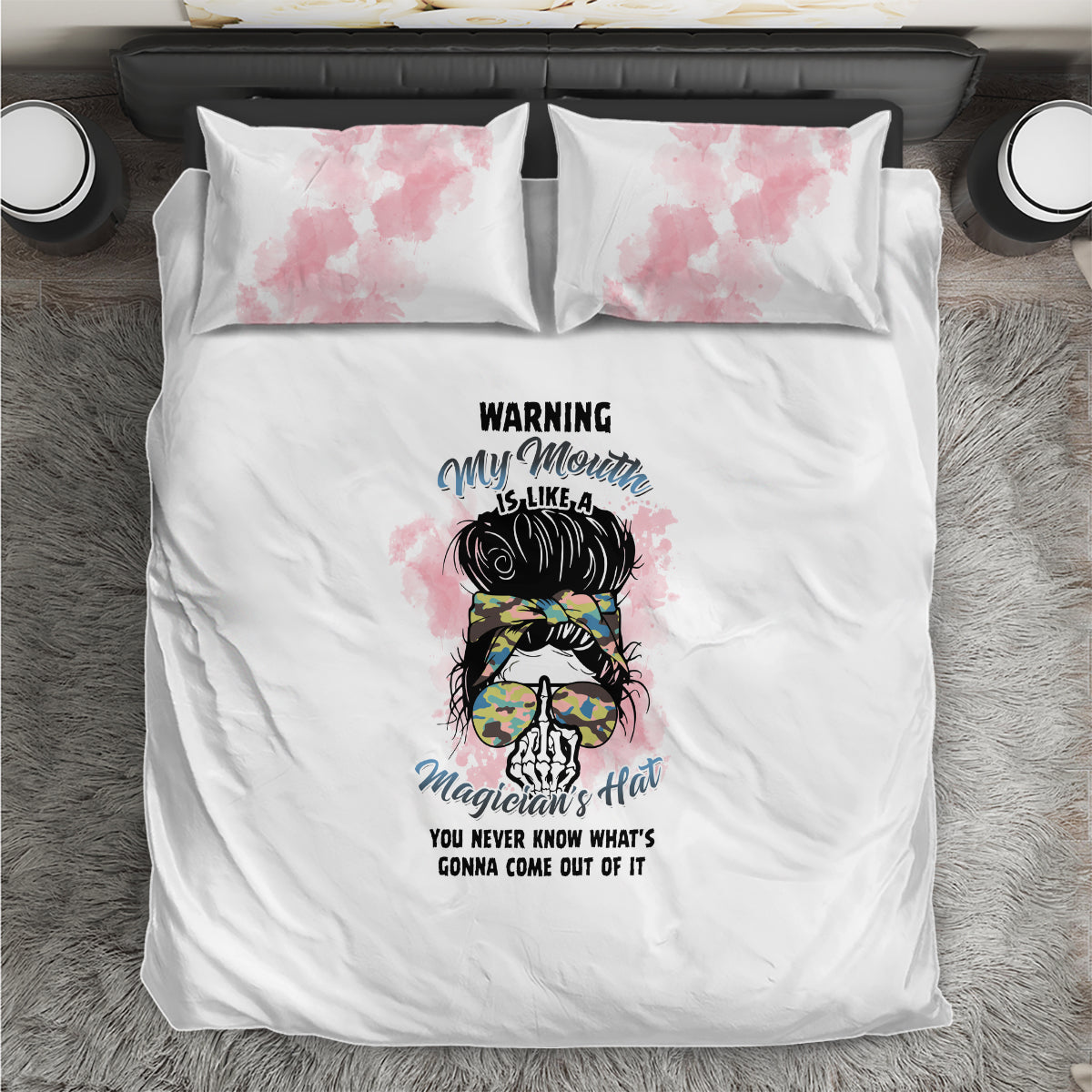 warning-my-mouth-messy-bun-bedding-set