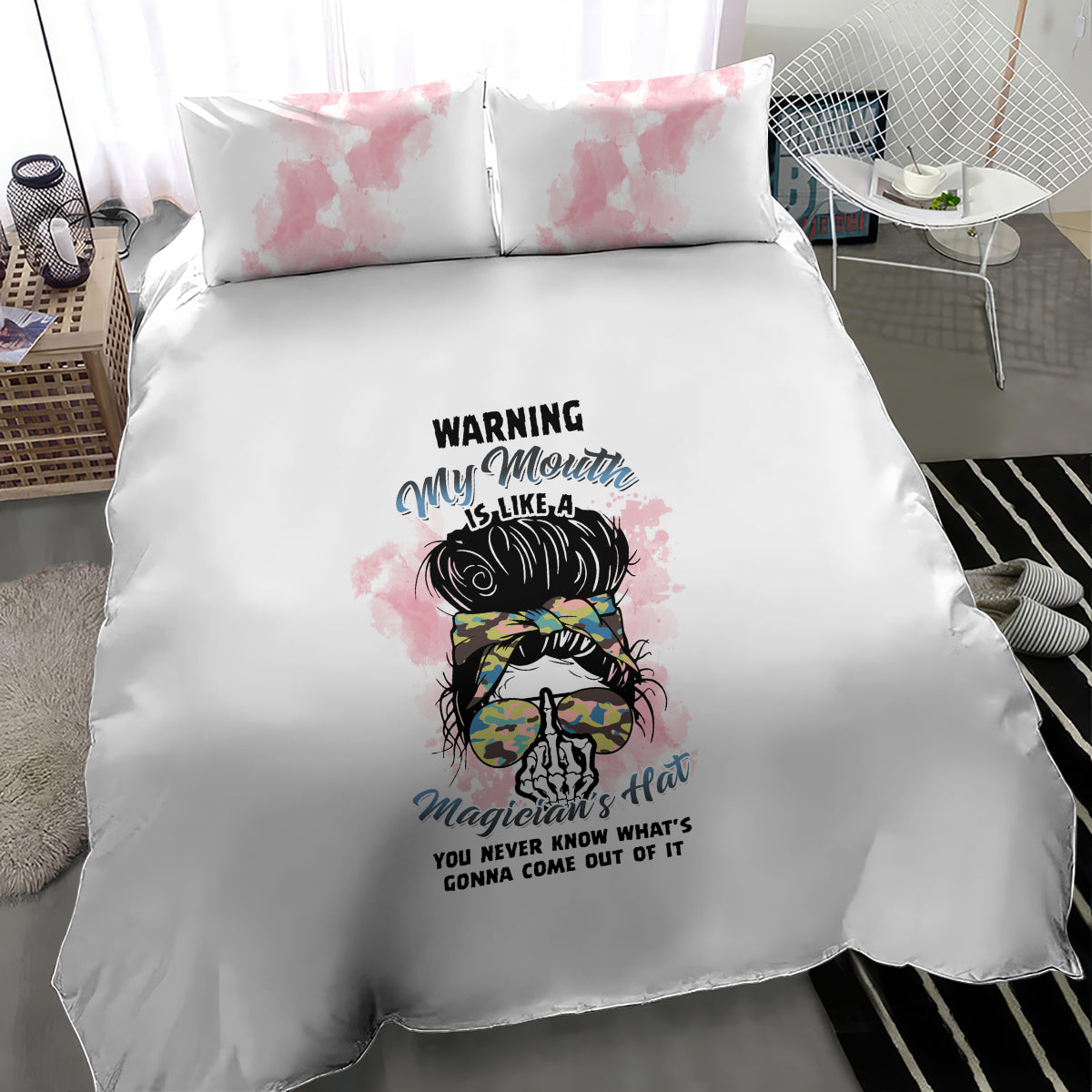 warning-my-mouth-messy-bun-bedding-set