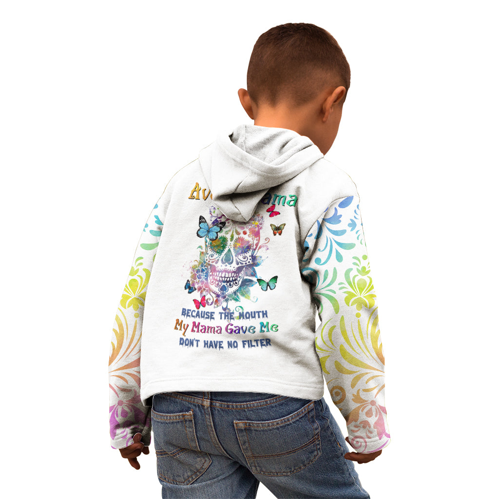 i-try-to-avoid-drama-sugar-skull-colorful-kid-hoodie