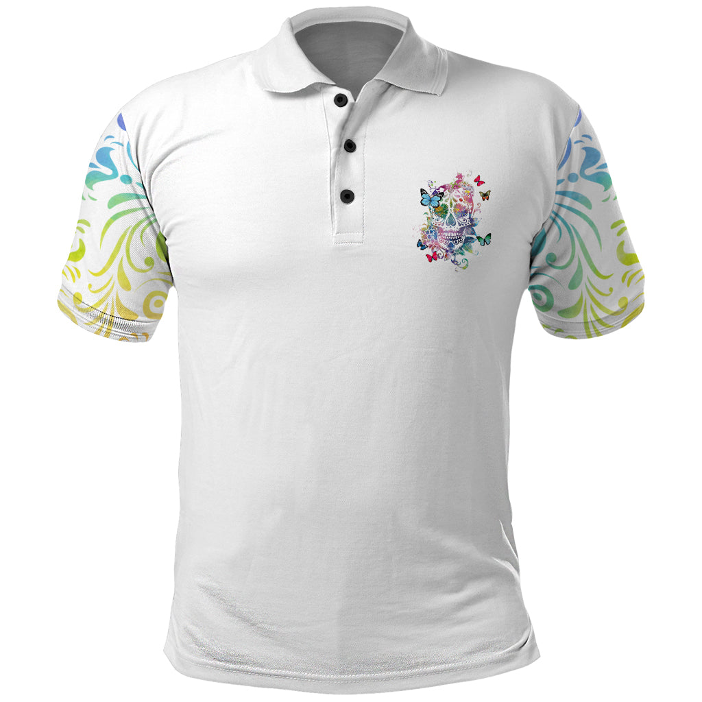 i-try-to-avoid-drama-sugar-skull-colorful-polo-shirt