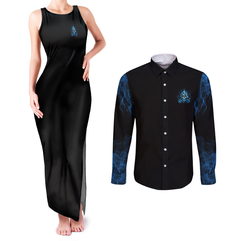 my-demons-out-to-play-skull-couples-matching-tank-maxi-dress-and-long-sleeve-button-shirt