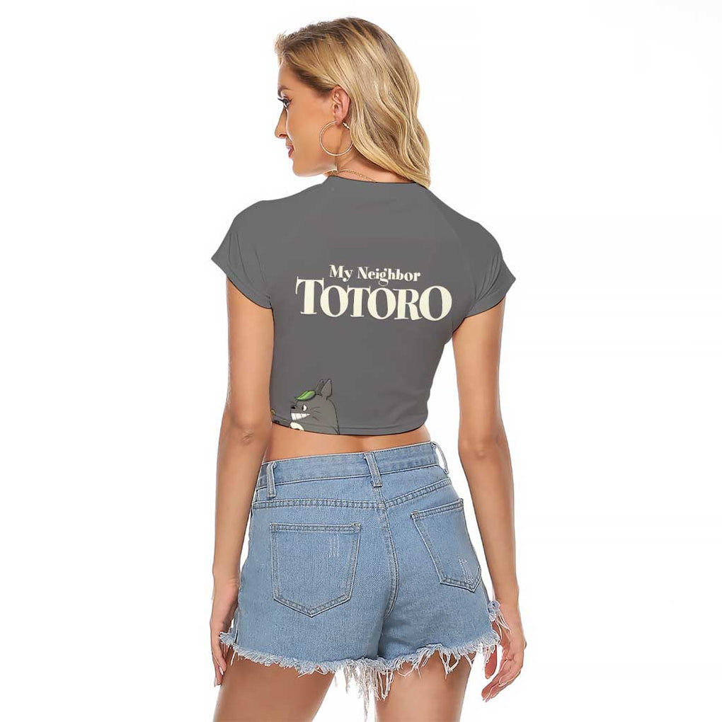 Totoro - My Neighbor Totoro Raglan Cropped T Shirt Anime Style
