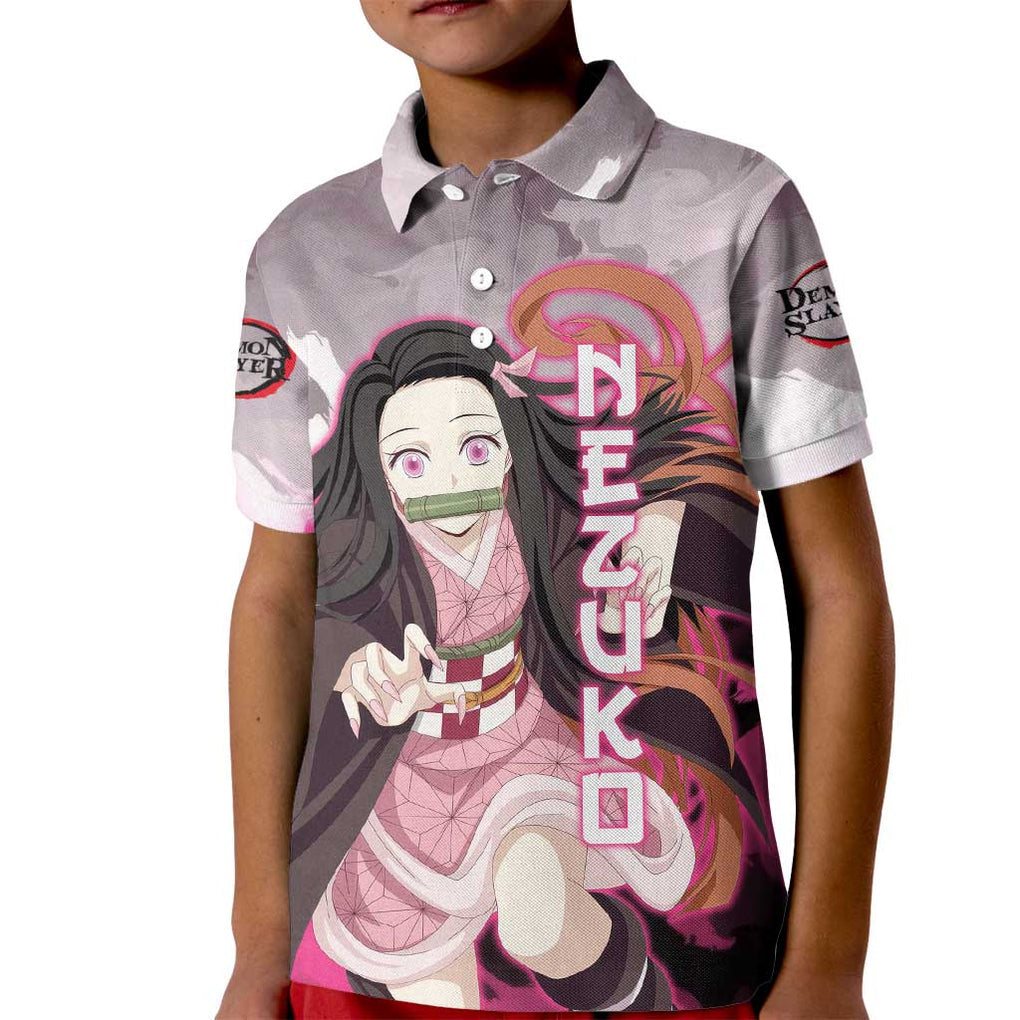 Nezuko - Demon Slayer Kid Polo Shirt Anime Style