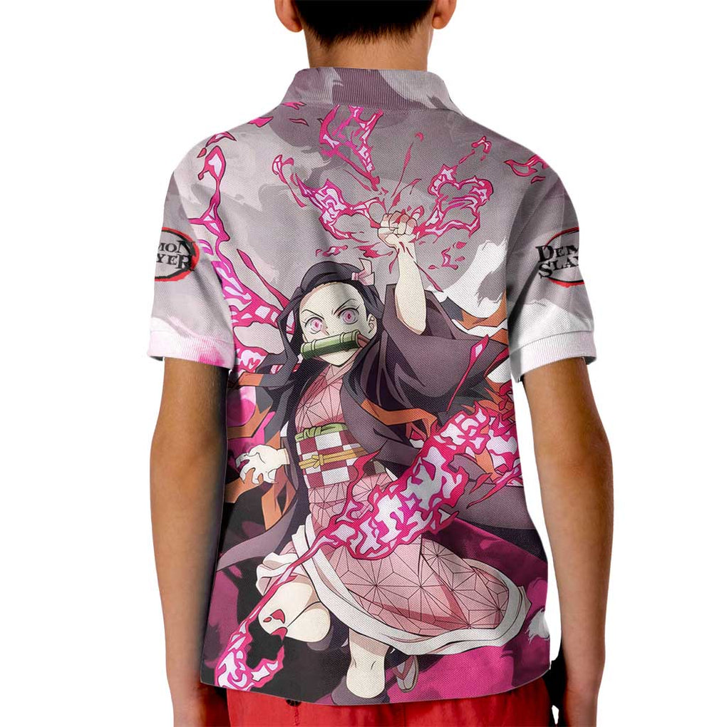 Nezuko - Demon Slayer Kid Polo Shirt Anime Style