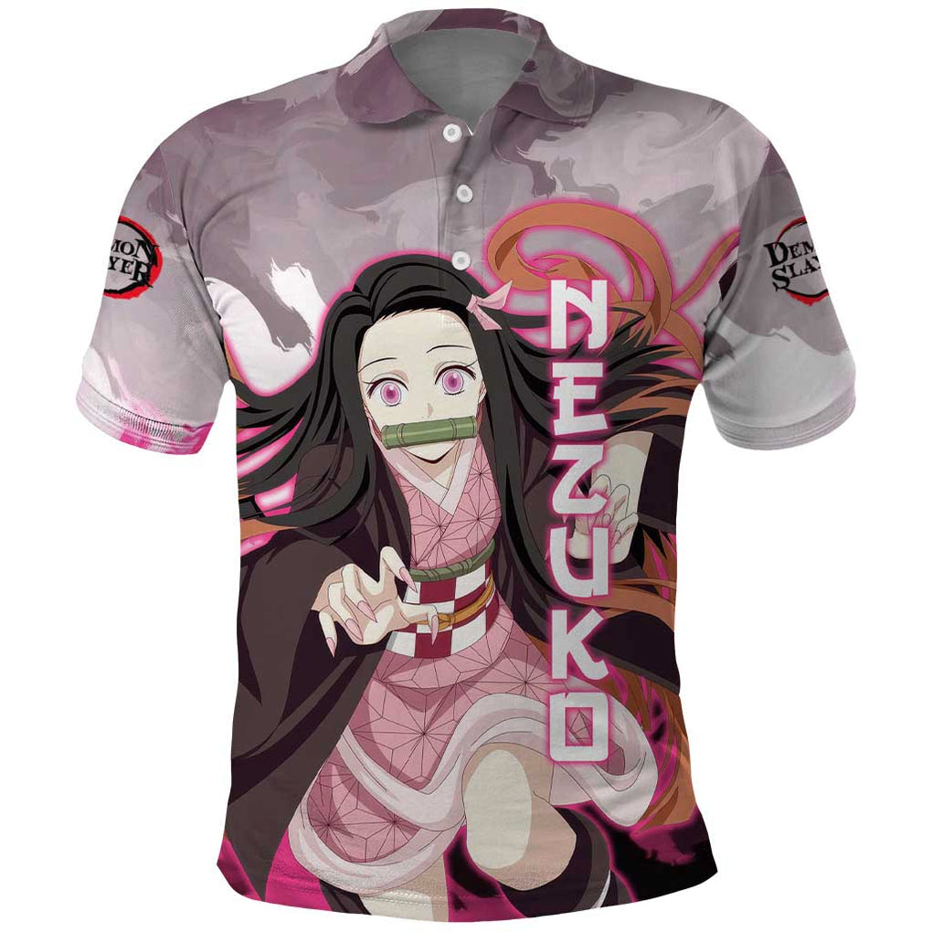 Nezuko - Demon Slayer Polo Shirt Anime Style