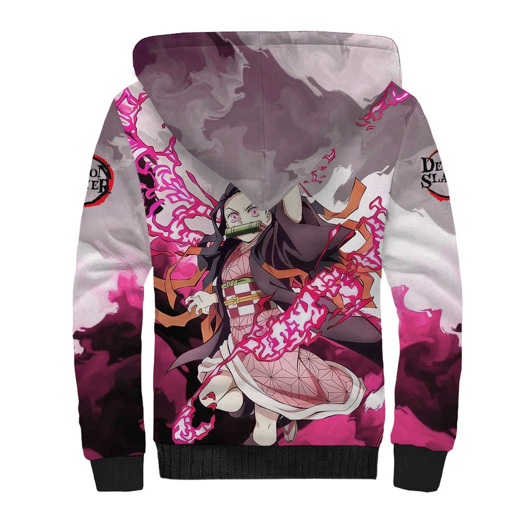 Nezuko - Demon Slayer Sherpa Hoodie Anime Style