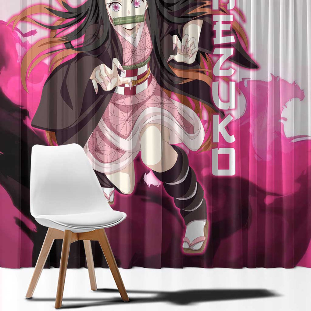 Nezuko - Demon Slayer Window Curtain Anime Style