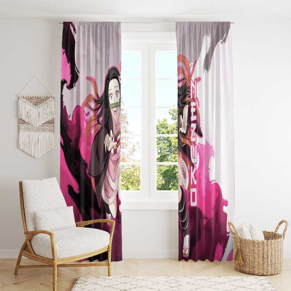 Nezuko - Demon Slayer Window Curtain Anime Style