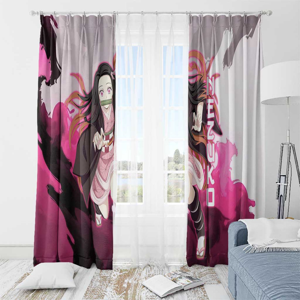 Nezuko - Demon Slayer Window Curtain Anime Style
