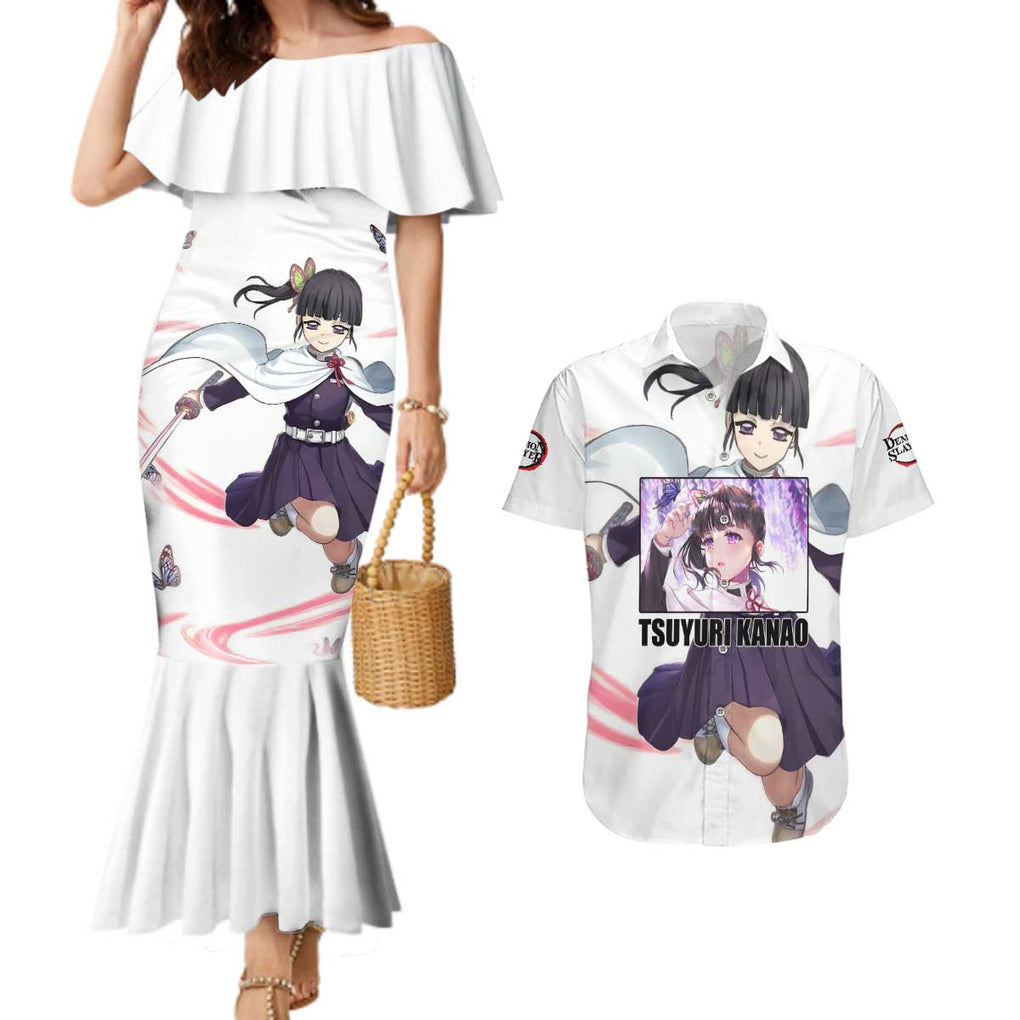 Kanao - Demon Slayer Couples Matching Mermaid Dress and Hawaiian Shirt Anime Style