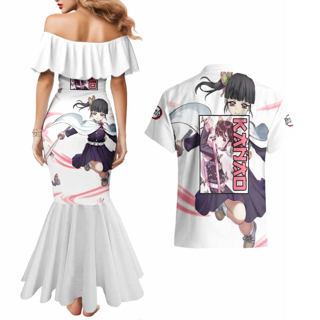 Kanao - Demon Slayer Couples Matching Mermaid Dress and Hawaiian Shirt Anime Style