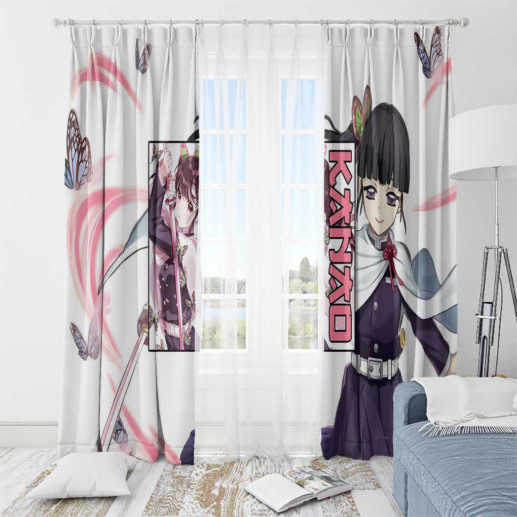 Kanao - Demon Slayer Window Curtain Anime Style