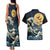 Kanagawa Wave Janpan Halloween Couples Matching Tank Maxi Dress and Hawaiian Shirt Japan Art Style