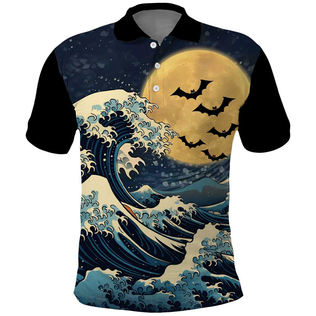 Kanagawa Wave Janpan Halloween Polo Shirt Japan Art Style