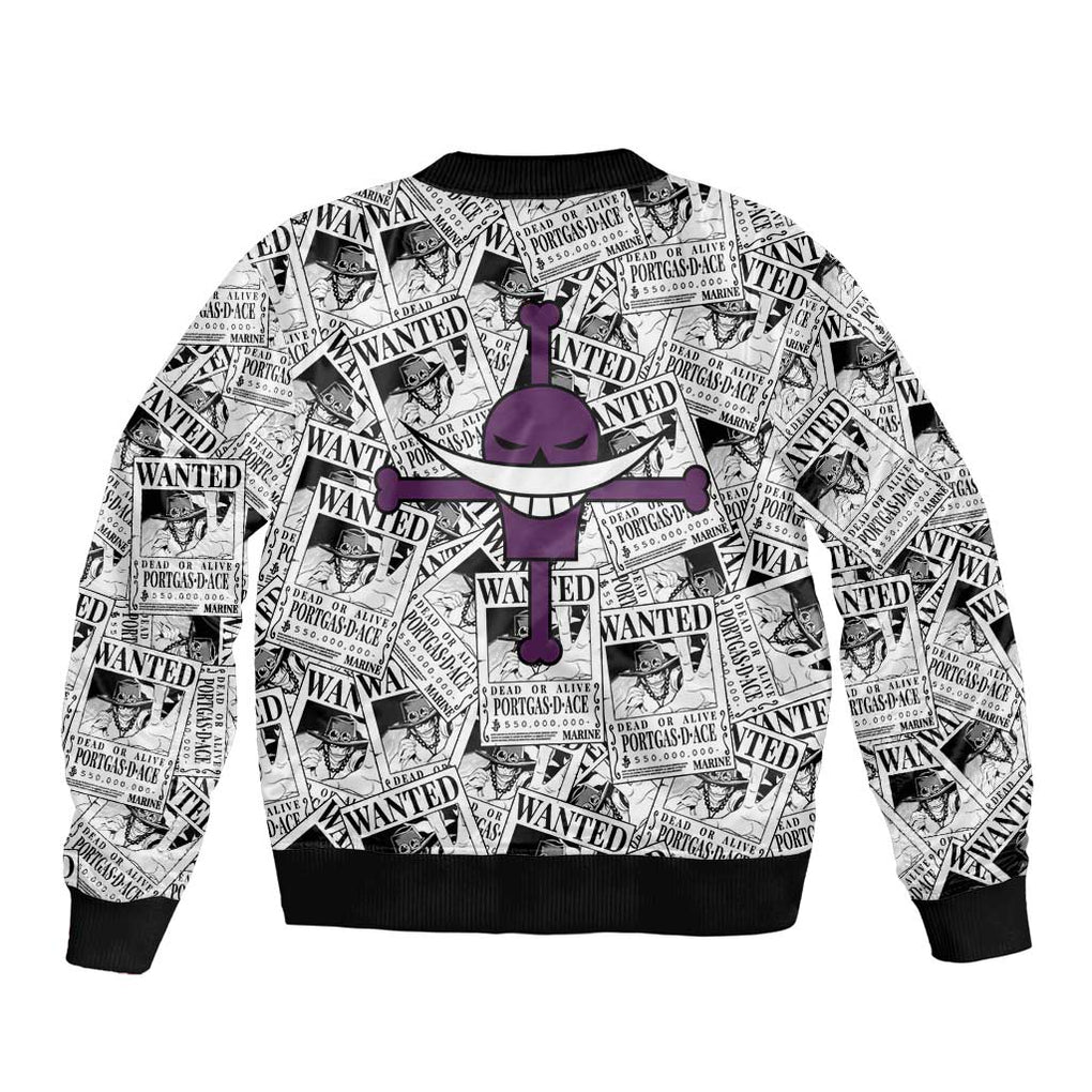 Portgas D. Ace Wanted - One Piece Bomber Jacket Anime Style