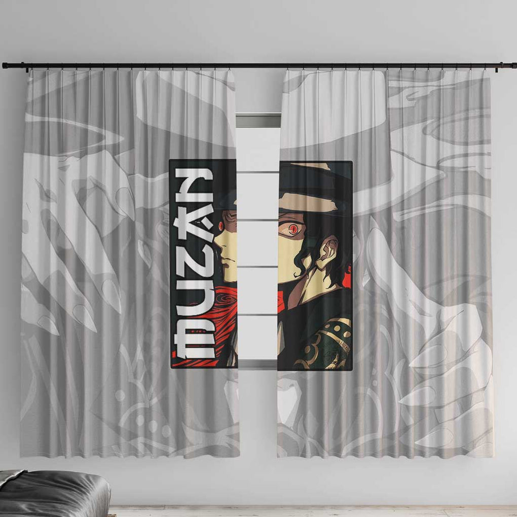 Muzan Kibutsuji - Demon Slayer Window Curtain Anime Style
