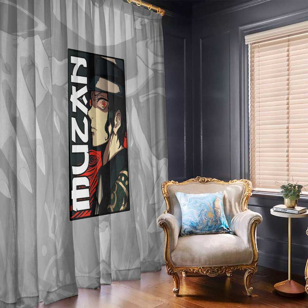 Muzan Kibutsuji - Demon Slayer Window Curtain Anime Style