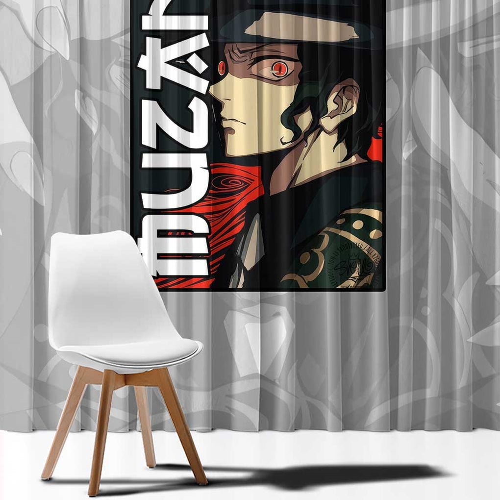 Muzan Kibutsuji - Demon Slayer Window Curtain Anime Style
