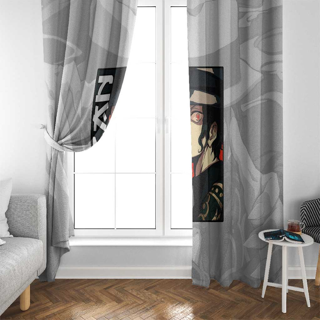 Muzan Kibutsuji - Demon Slayer Window Curtain Anime Style