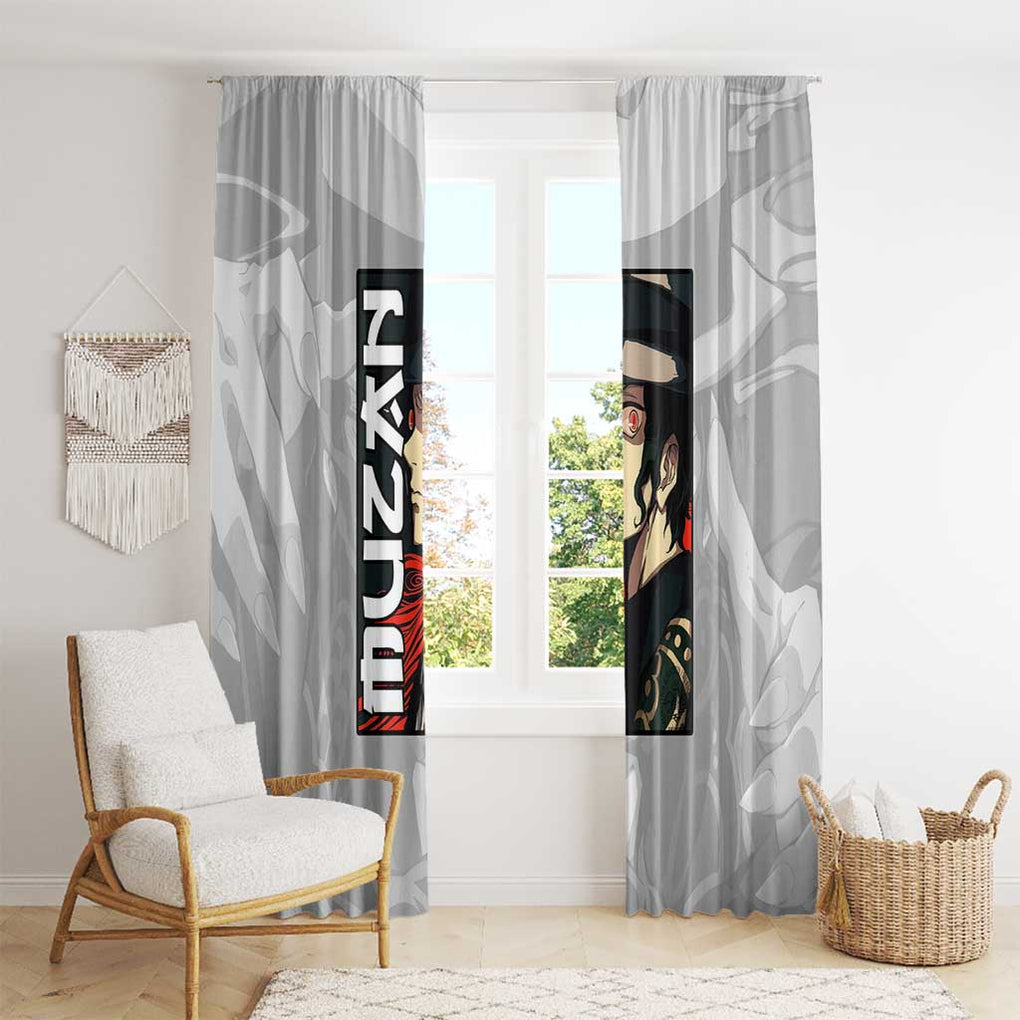 Muzan Kibutsuji - Demon Slayer Window Curtain Anime Style