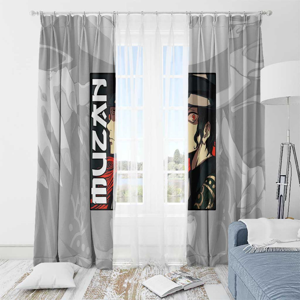 Muzan Kibutsuji - Demon Slayer Window Curtain Anime Style