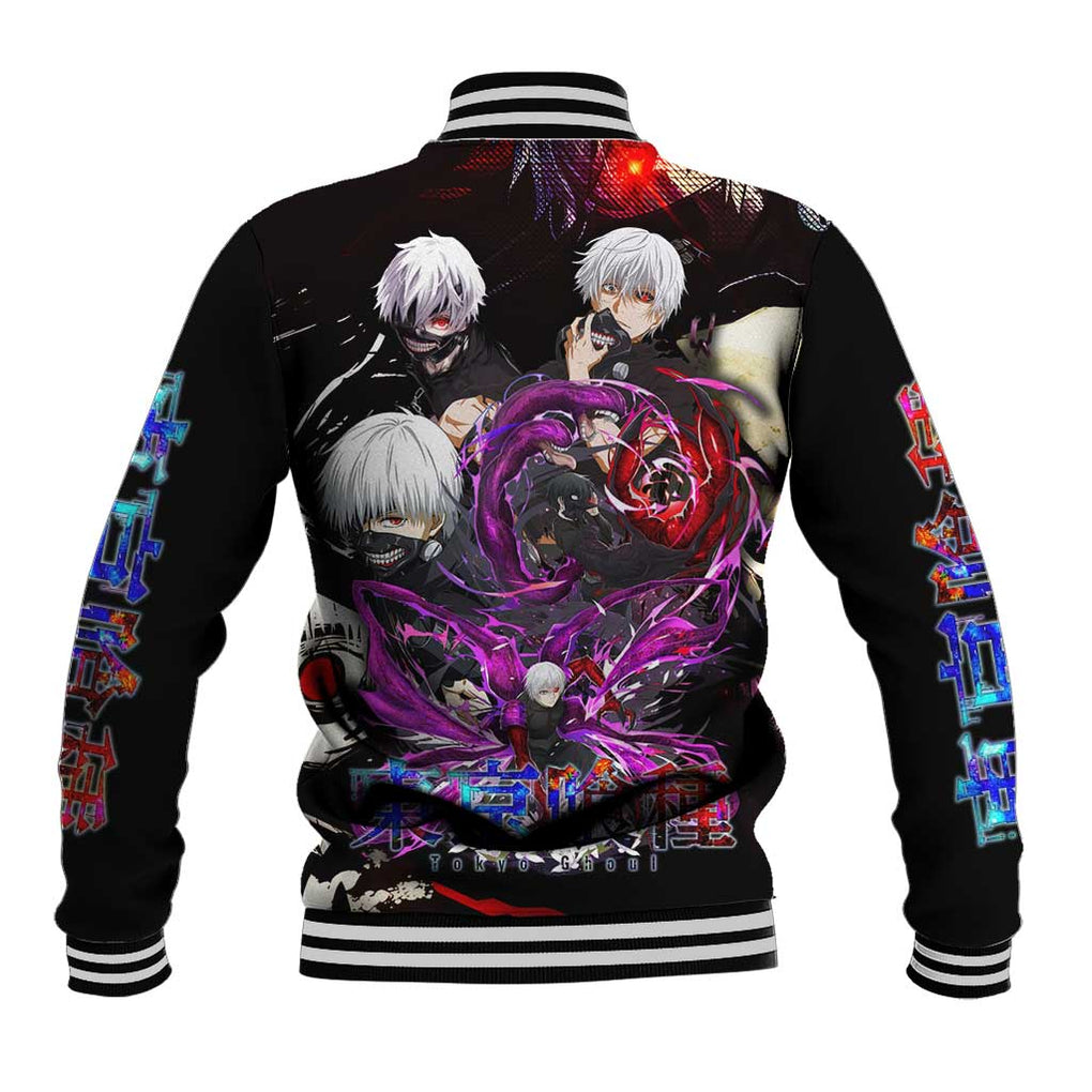 Kaneki Ken Tokyo Ghoul Grunge Baseball Jacket Anime Style