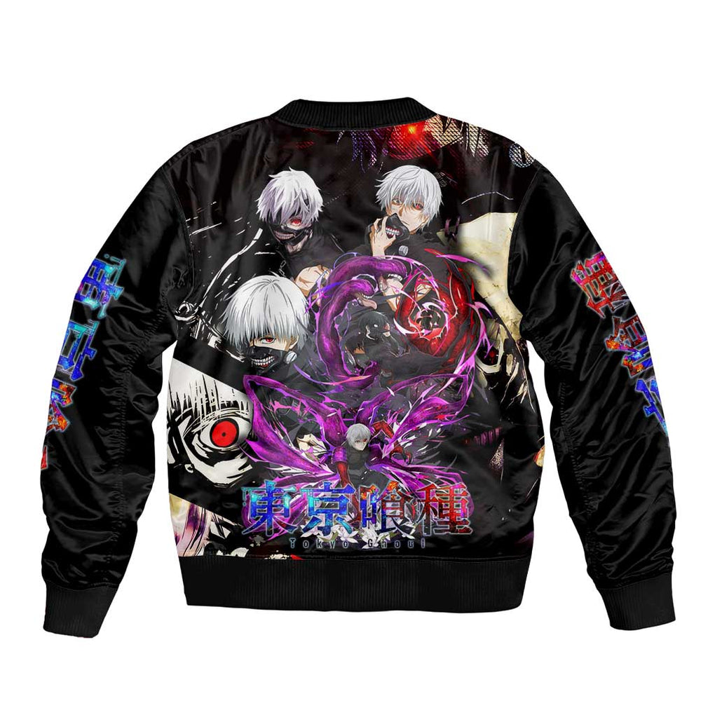 Kaneki Ken Tokyo Ghoul Grunge Bomber Jacket Anime Style