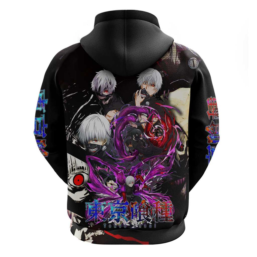 Kaneki Ken Tokyo Ghoul Grunge Hoodie Anime Style