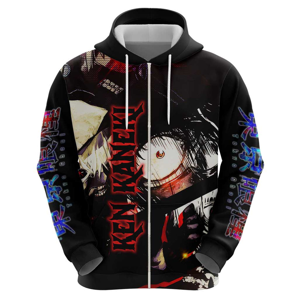 Kaneki Ken Tokyo Ghoul Grunge Hoodie Anime Style