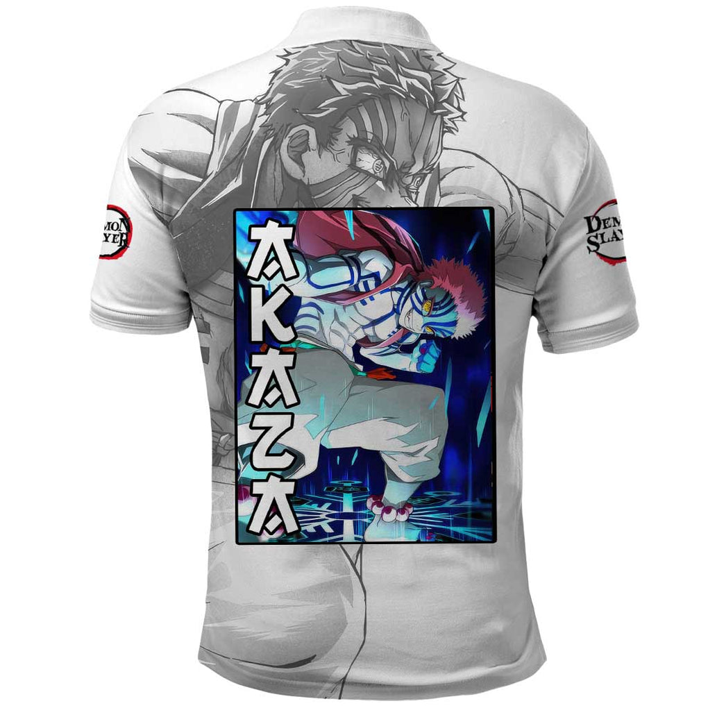 Akaza - Demon Slayer - Kimesu no Yaiba Polo Shirt Japan Art Style