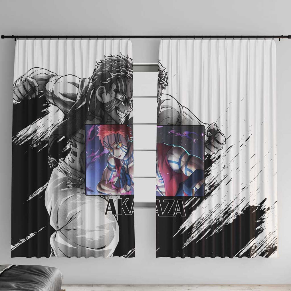 Akaza - Demon Slayer - Kimesu no Yaiba Window Curtain Japan Art Style