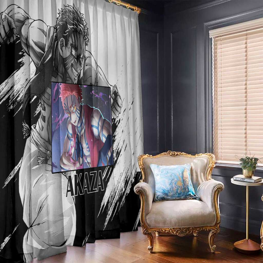 Akaza - Demon Slayer - Kimesu no Yaiba Window Curtain Japan Art Style