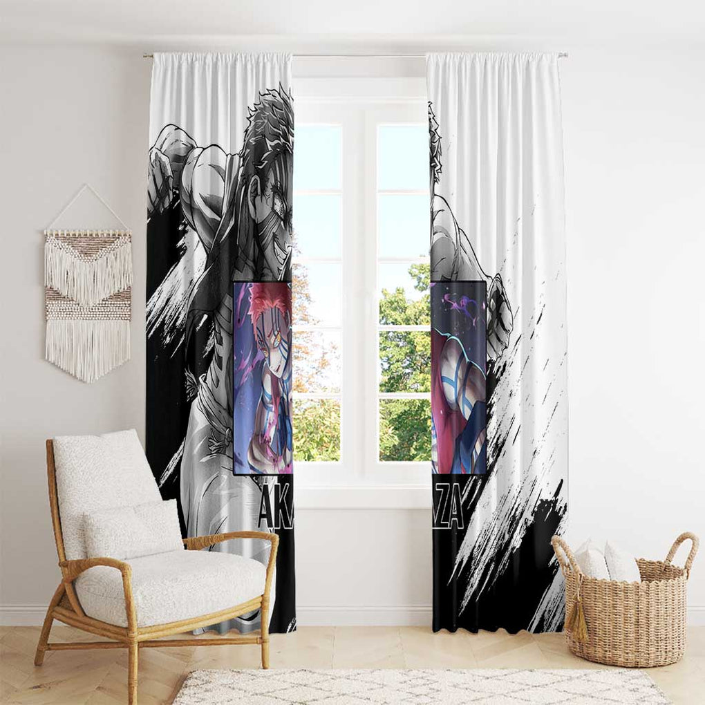 Akaza - Demon Slayer - Kimesu no Yaiba Window Curtain Japan Art Style