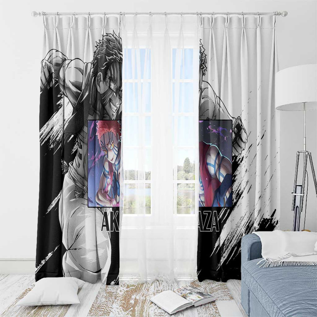 Akaza - Demon Slayer - Kimesu no Yaiba Window Curtain Japan Art Style