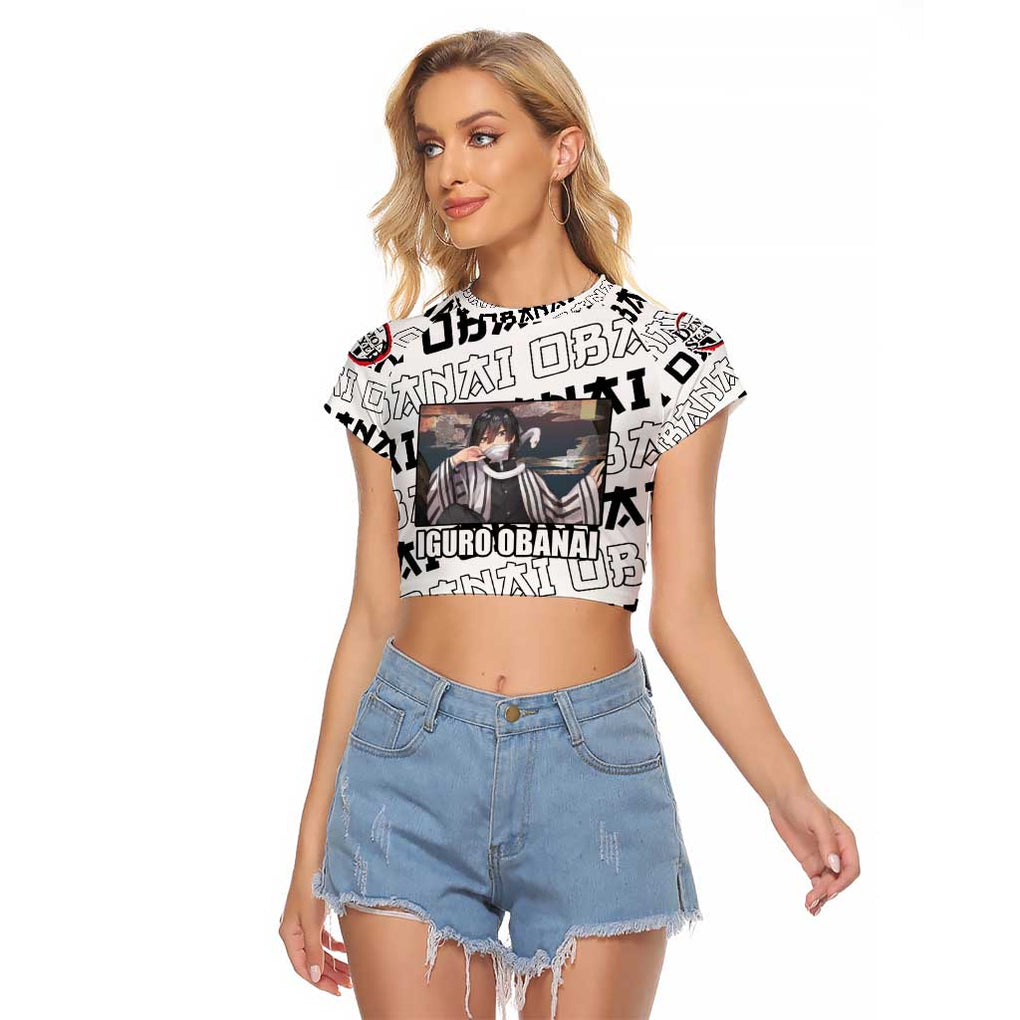 Iguro Obanai - Demon Slayer Raglan Cropped T Shirt Anime Style