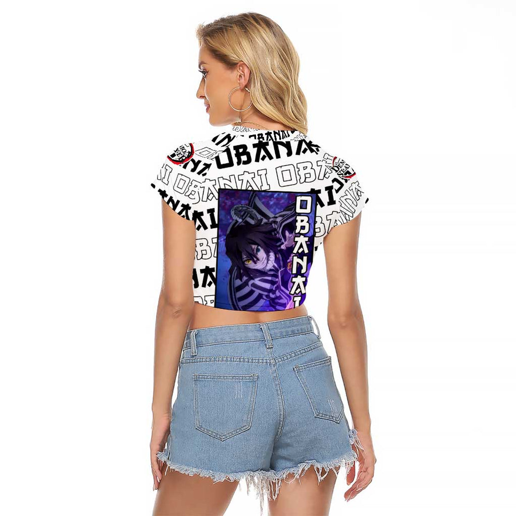 Iguro Obanai - Demon Slayer Raglan Cropped T Shirt Anime Style