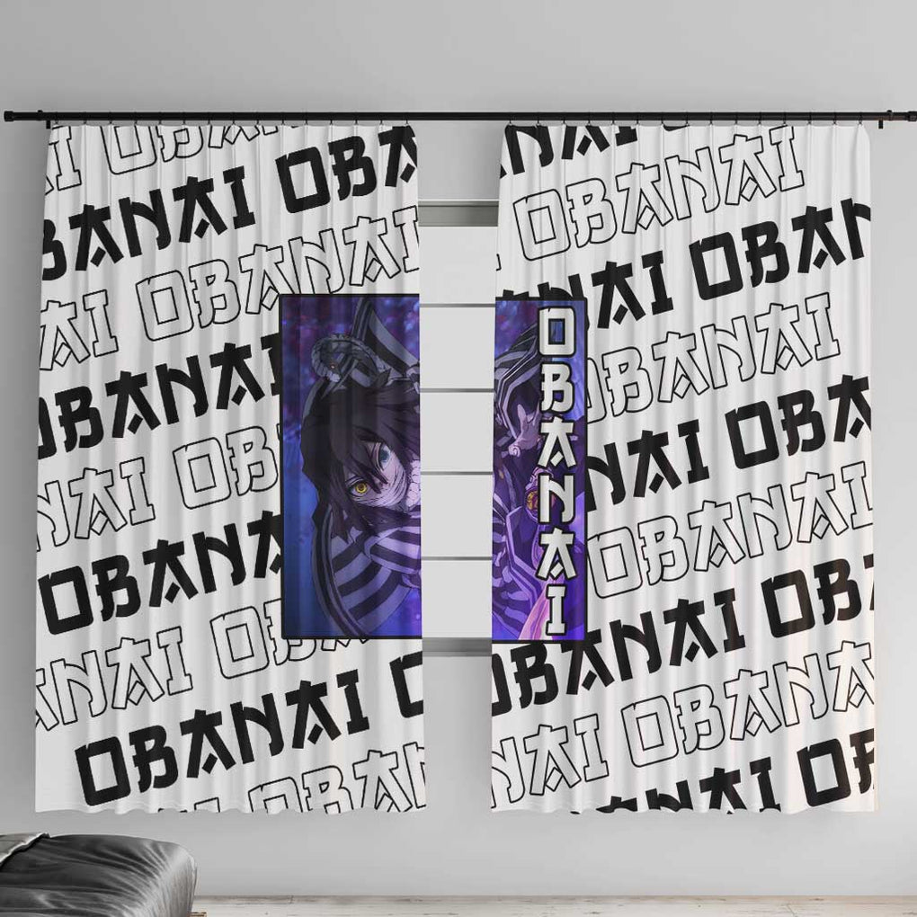 Iguro Obanai - Demon Slayer Window Curtain Anime Style
