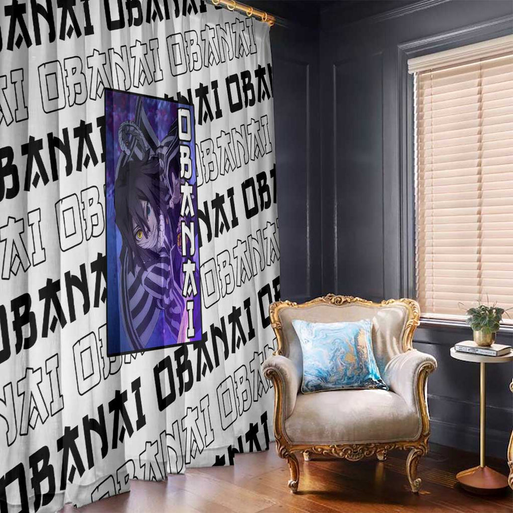 Iguro Obanai - Demon Slayer Window Curtain Anime Style