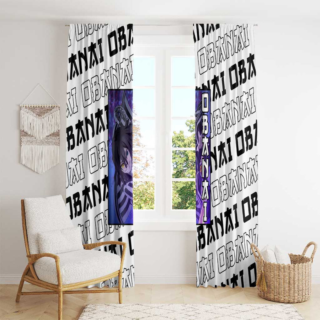 Iguro Obanai - Demon Slayer Window Curtain Anime Style