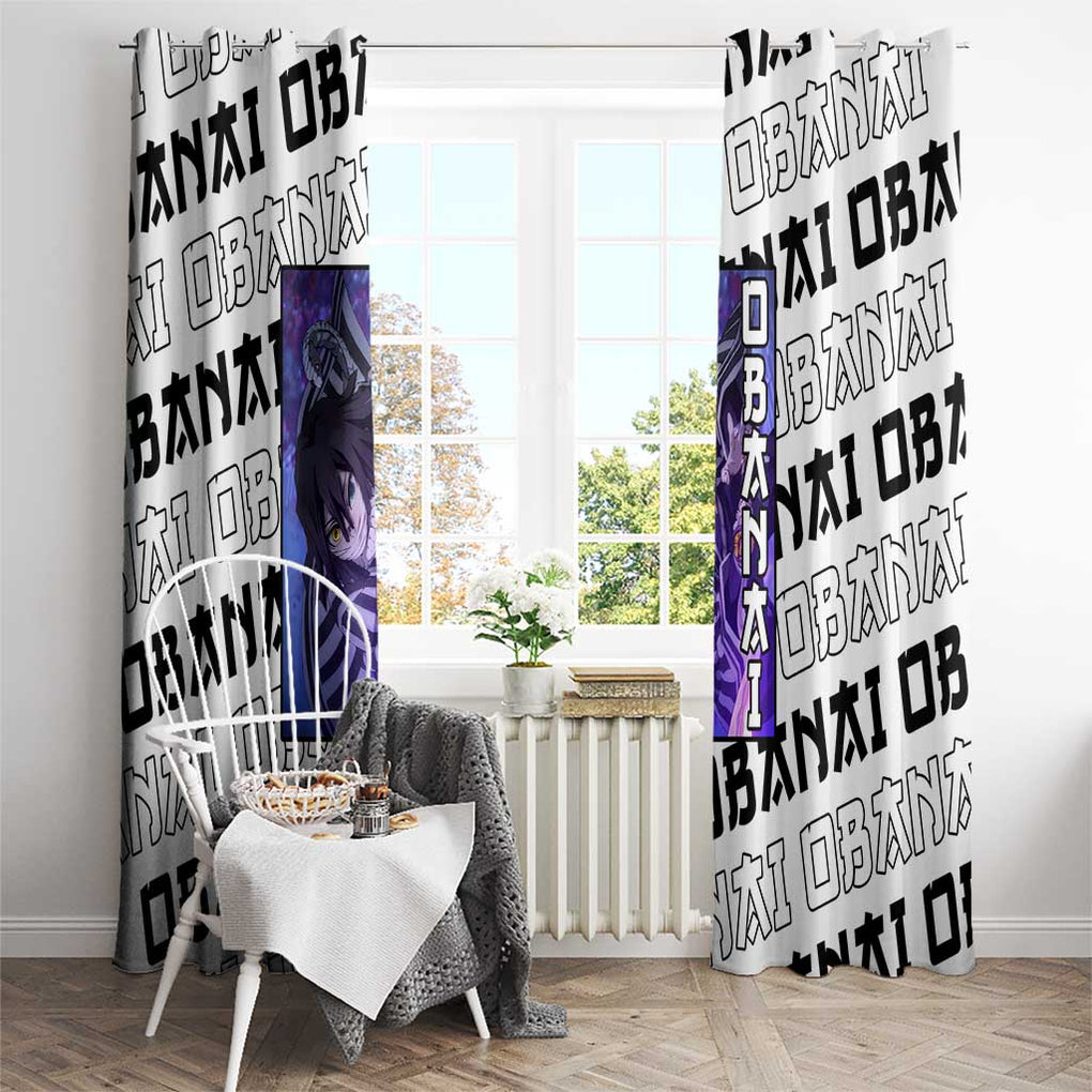 Iguro Obanai - Demon Slayer Window Curtain Anime Style