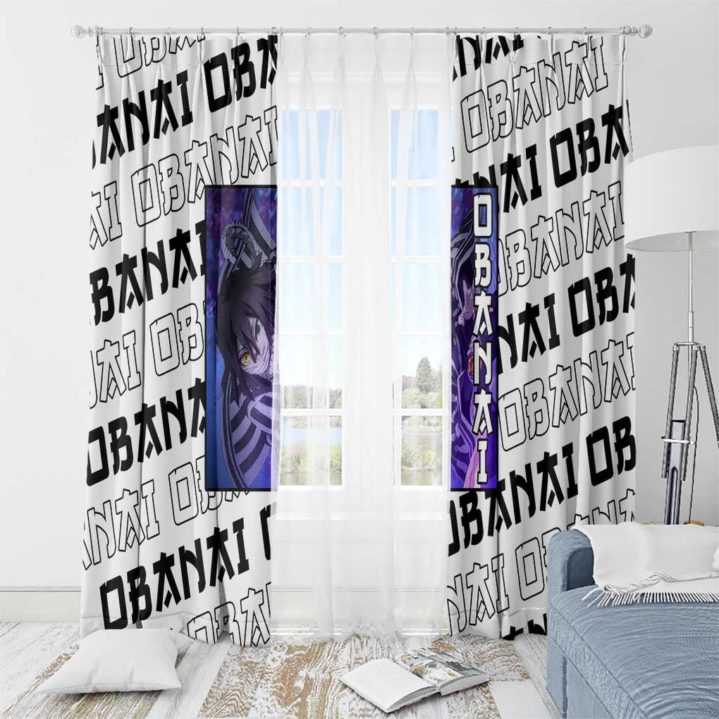 Iguro Obanai - Demon Slayer Window Curtain Anime Style