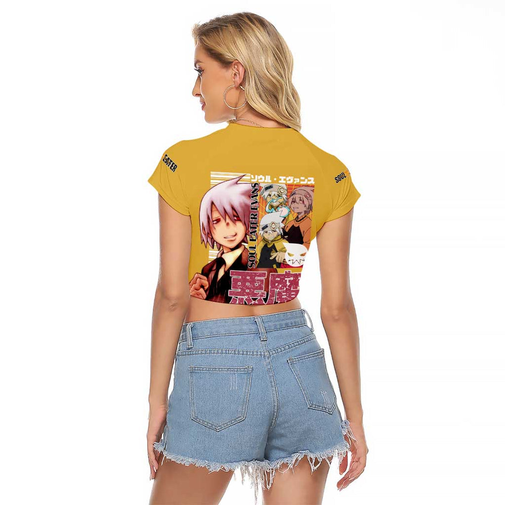 Soul Evans Soul Eater Raglan Cropped T Shirt Anime Style