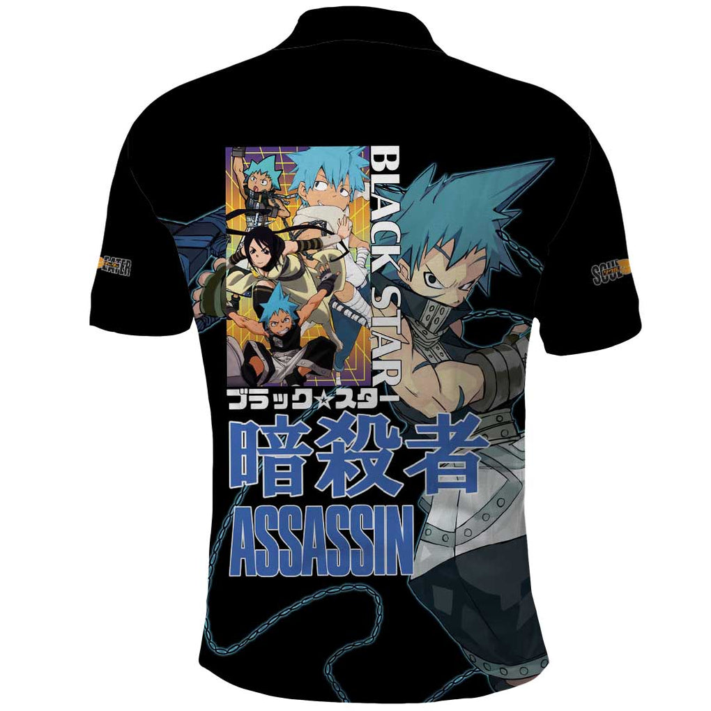 Black Star - Soul Eater Polo Shirt Japan Anime Style