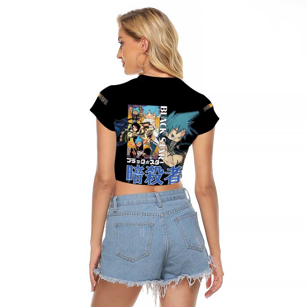 Black Star - Soul Eater Raglan Cropped T Shirt Japan Anime Style