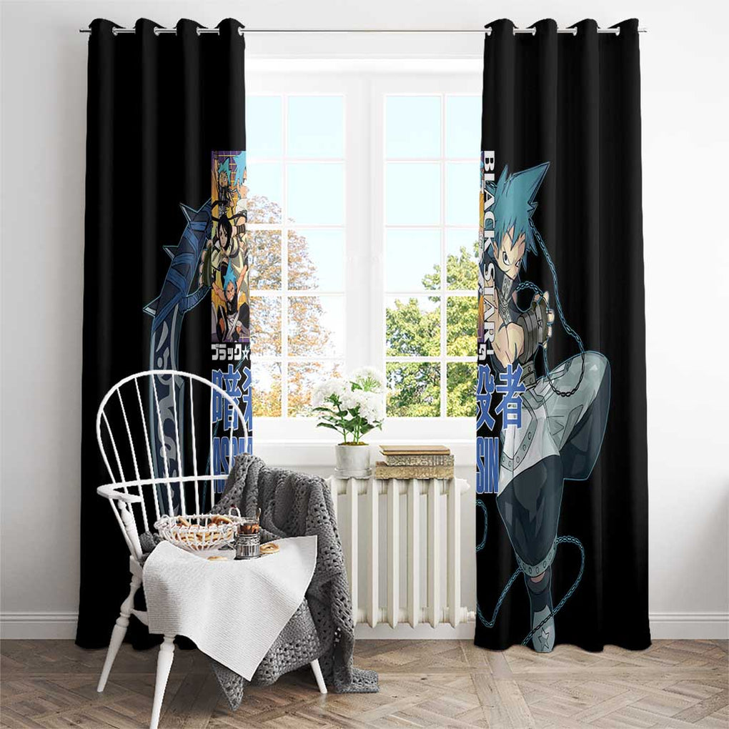 Black Star - Soul Eater Window Curtain Japan Anime Style