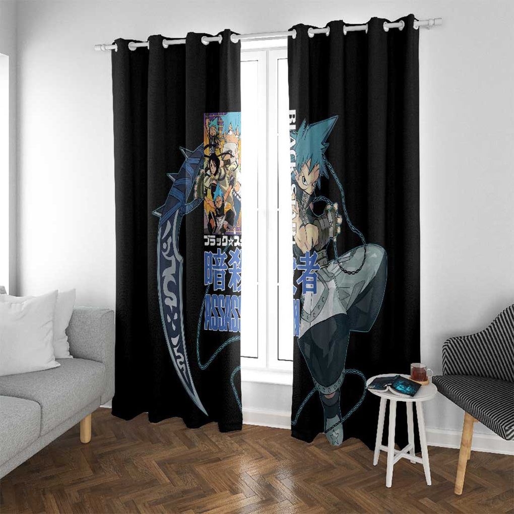 Black Star - Soul Eater Window Curtain Japan Anime Style