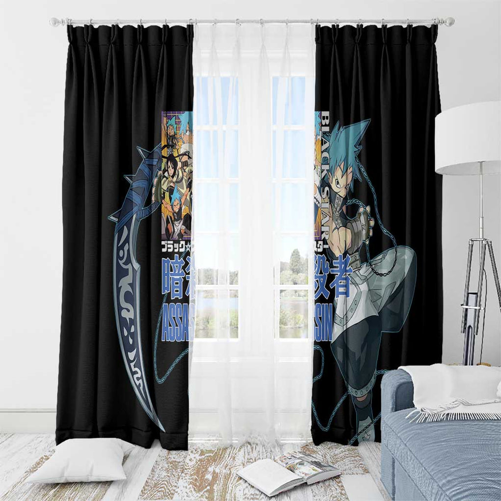 Black Star - Soul Eater Window Curtain Japan Anime Style