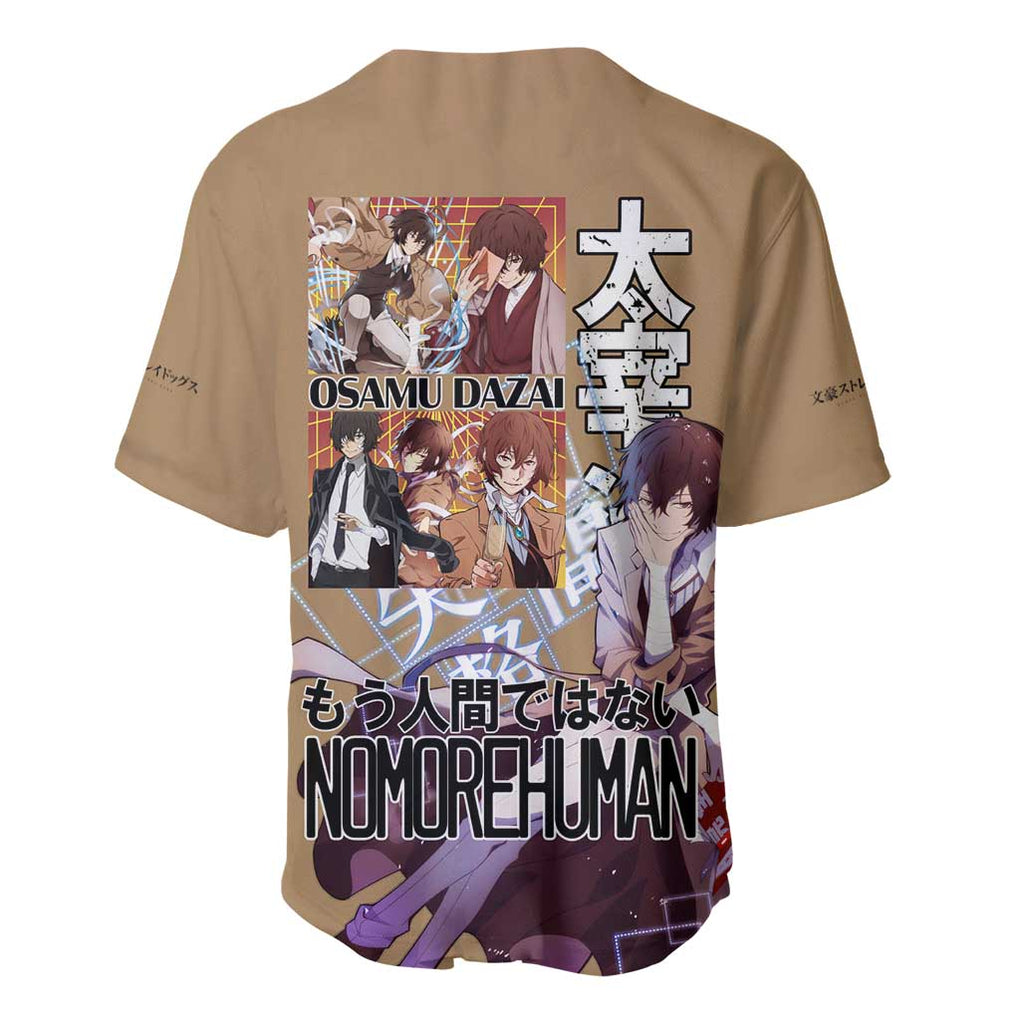 Osamu Dazai Bungou Stray Dogs Baseball Jersey Anime Style