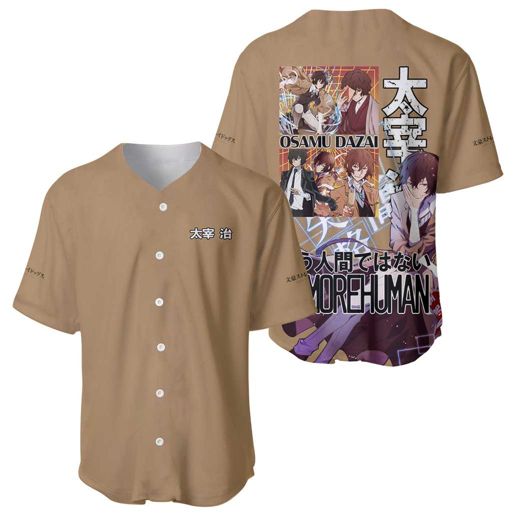Osamu Dazai Bungou Stray Dogs Baseball Jersey Anime Style